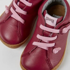 Camper Peu 80153-085 Pink Leather Ankle Boots for Kids