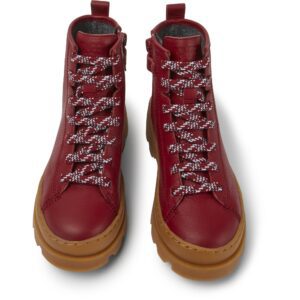 Camper Brutus K900179-011 Red Lace up Ankle Boots for Kids