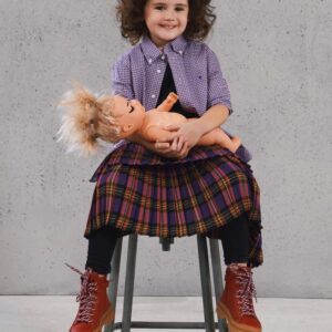 Camper Brutus K900179-011 Red Lace up Ankle Boots for Kids