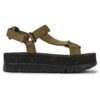 Camper Oruga Up K200851-013 Green Sandals for Women