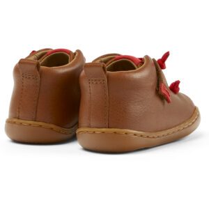 Camper Peu 80153-091 Brown Velcro Ankle Boots for Kids