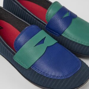 Camper Twins K201421-001 Blue Ballerinas for Women