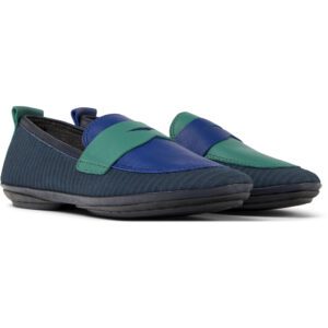 Camper Twins K201421-001 Blue Ballerinas for Women