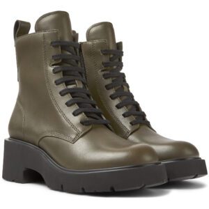 Camper Milah K400577-006 Green Lace-up Boots for Women