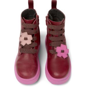 Camper Twins K900150-013 Burgundy Boots for Kids