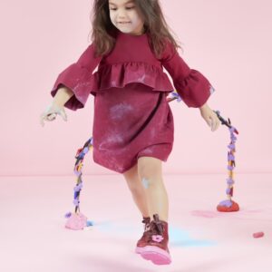 Camper Twins K900150-013 Burgundy Boots for Kids