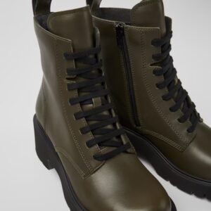 Camper Milah K400577-006 Green Lace-up Boots for Women