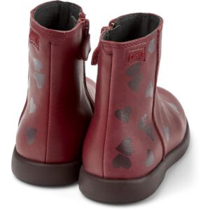 Camper Twins K900329-001 Red Ankle Boots for Kids