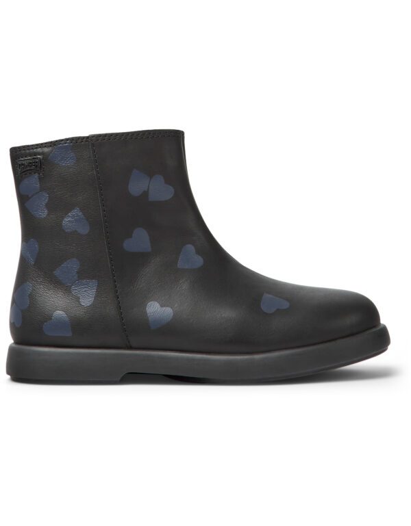 Camper Twins K900329-003 Black Ankle Boots for Kids