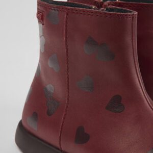 Camper Twins K900329-001 Red Ankle Boots for Kids