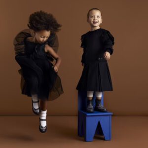 Camper Twins K800549-001 Μαύρες Παιδικές Μπαλαρίνες