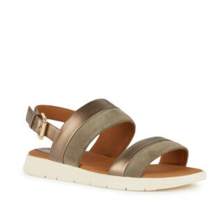 Geox Dandra D35NNA 0AJ22 C5MF3 Μπρονζέ Γυναικεία Πέδιλα