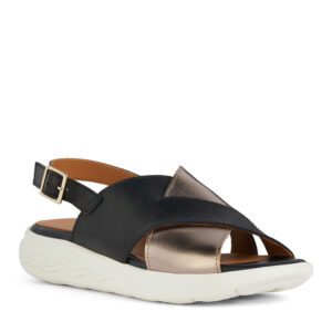 Geox Spherica D45SVC 022CF C0067 Black Sandals for Women