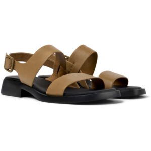 Camper Dana K201486-006 Καφέ Γυναικεία Πέδιλα