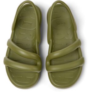 Camper Kobarah Flat K201636-003 Green Sandals for Women