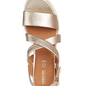 Geox Spherica Ec6 D35G0D000Y2C2012 Χρυσαφή Γυναικεία Πέδιλα