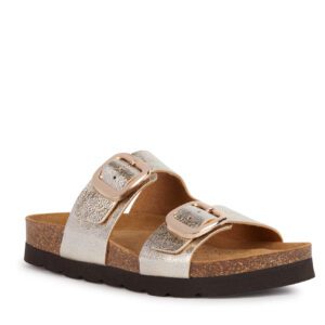 Geox Brionia D35SYM000BNC2012 Χρυσά Γυναικεία Πέδιλα