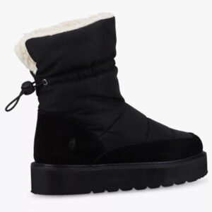 Hush Puppies Puffies 37870-70576-03 Μαύρα Γυναικεία Μποτάκια