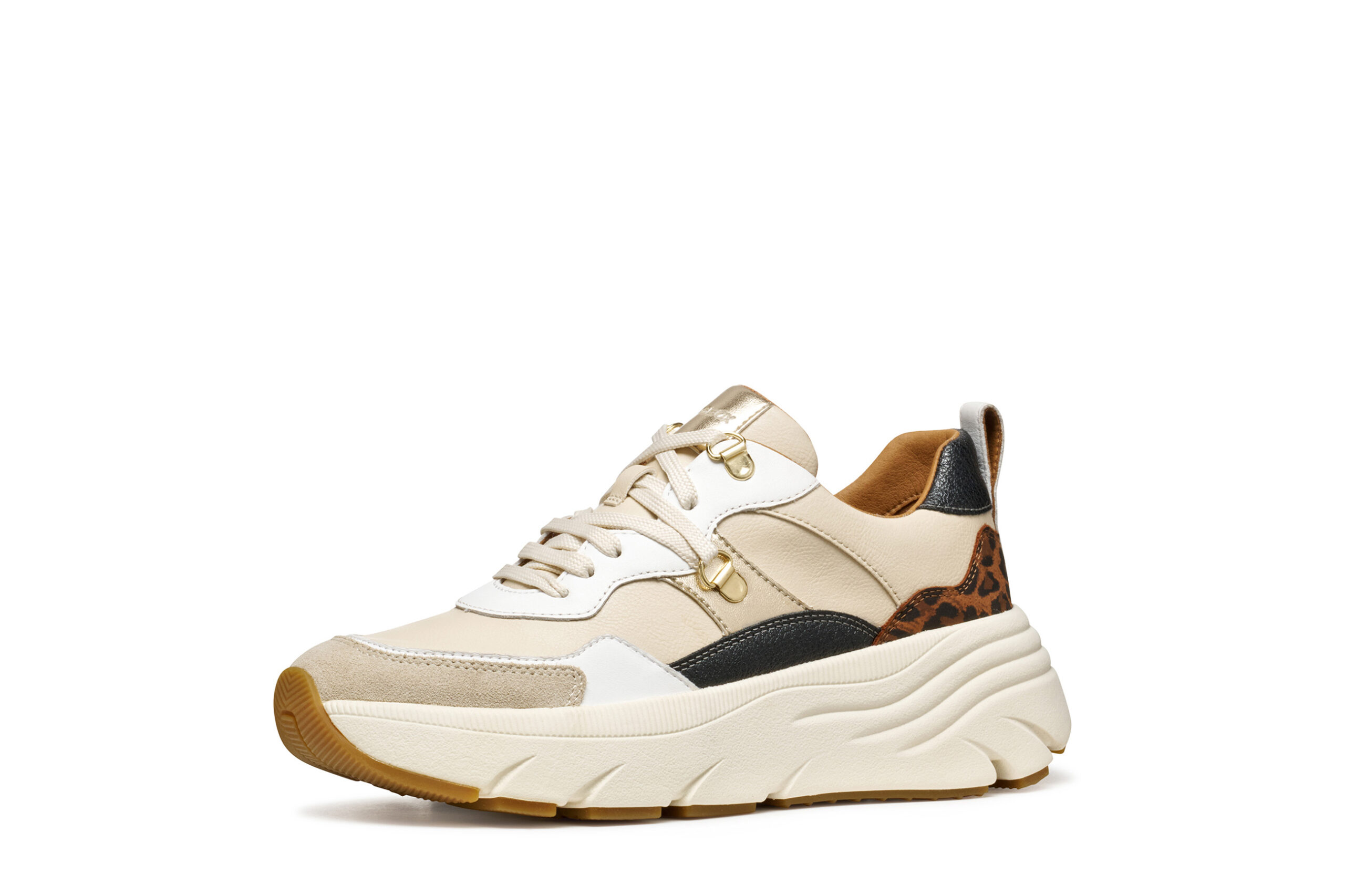 Geox Diamanta D36UFE 05485 C1S6N Μπεζ Γυναικεία Sneakers - Image 3