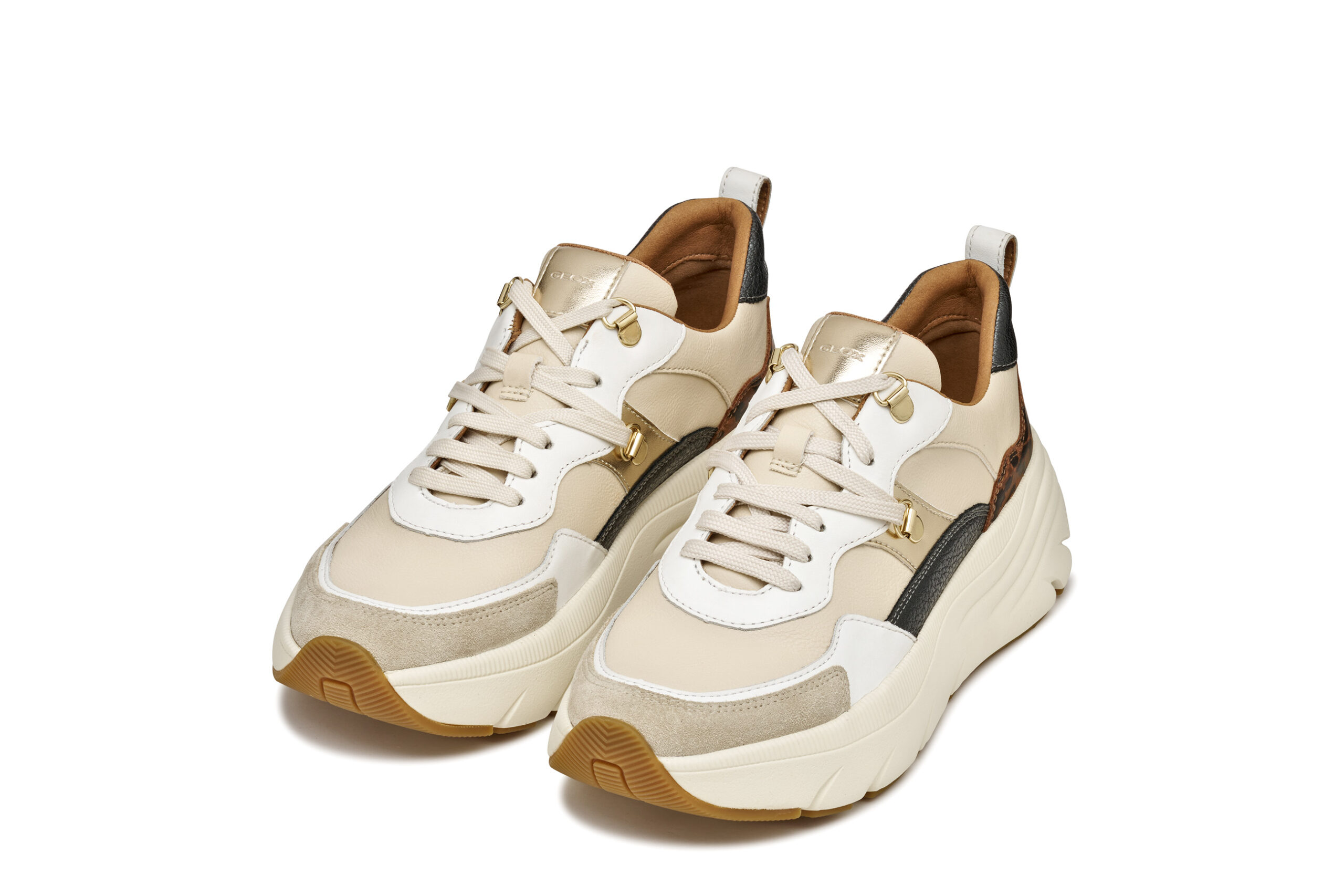 Geox Diamanta D36UFE 05485 C1S6N Μπεζ Γυναικεία Sneakers - Image 4