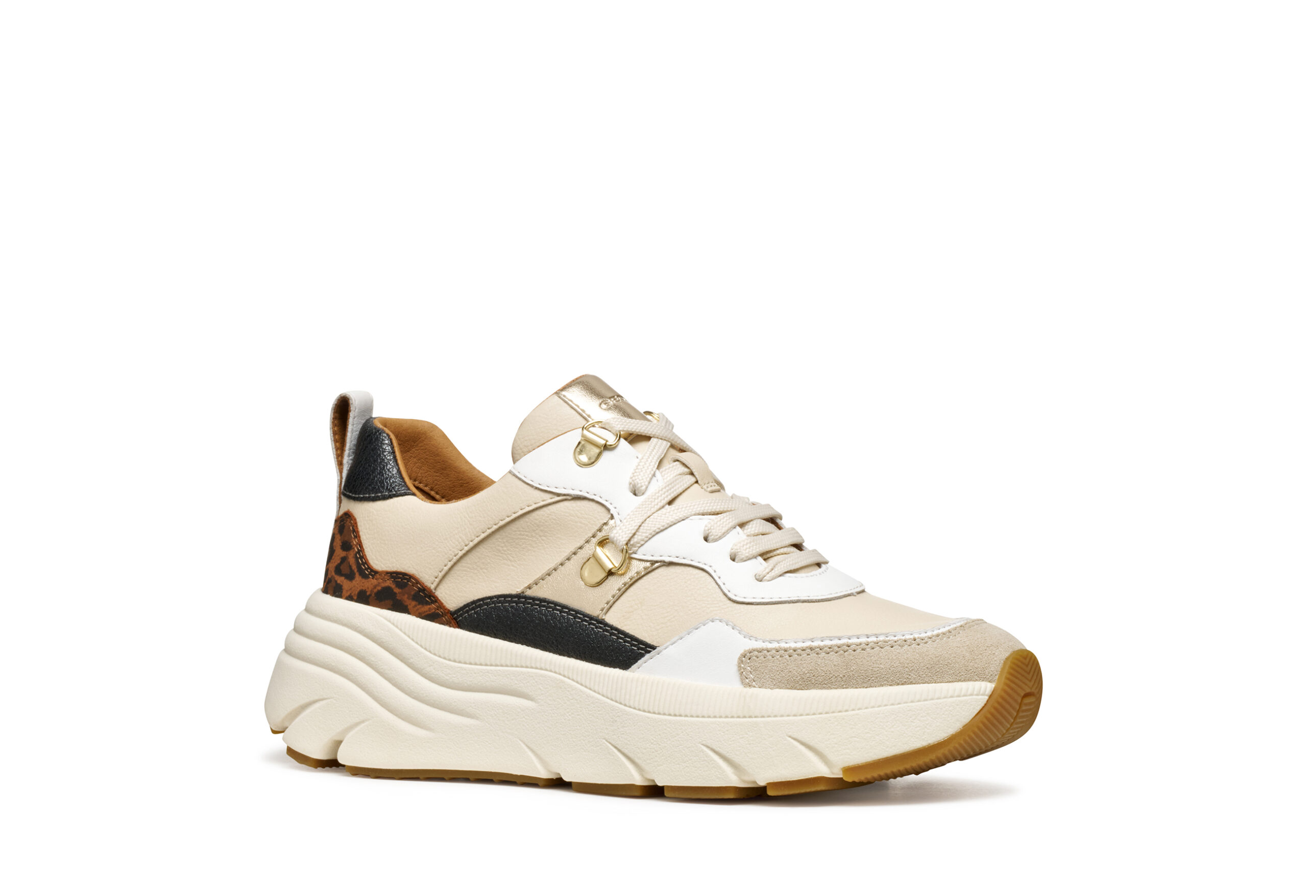 Geox Diamanta D36UFE 05485 C1S6N Μπεζ Γυναικεία Sneakers - Image 6