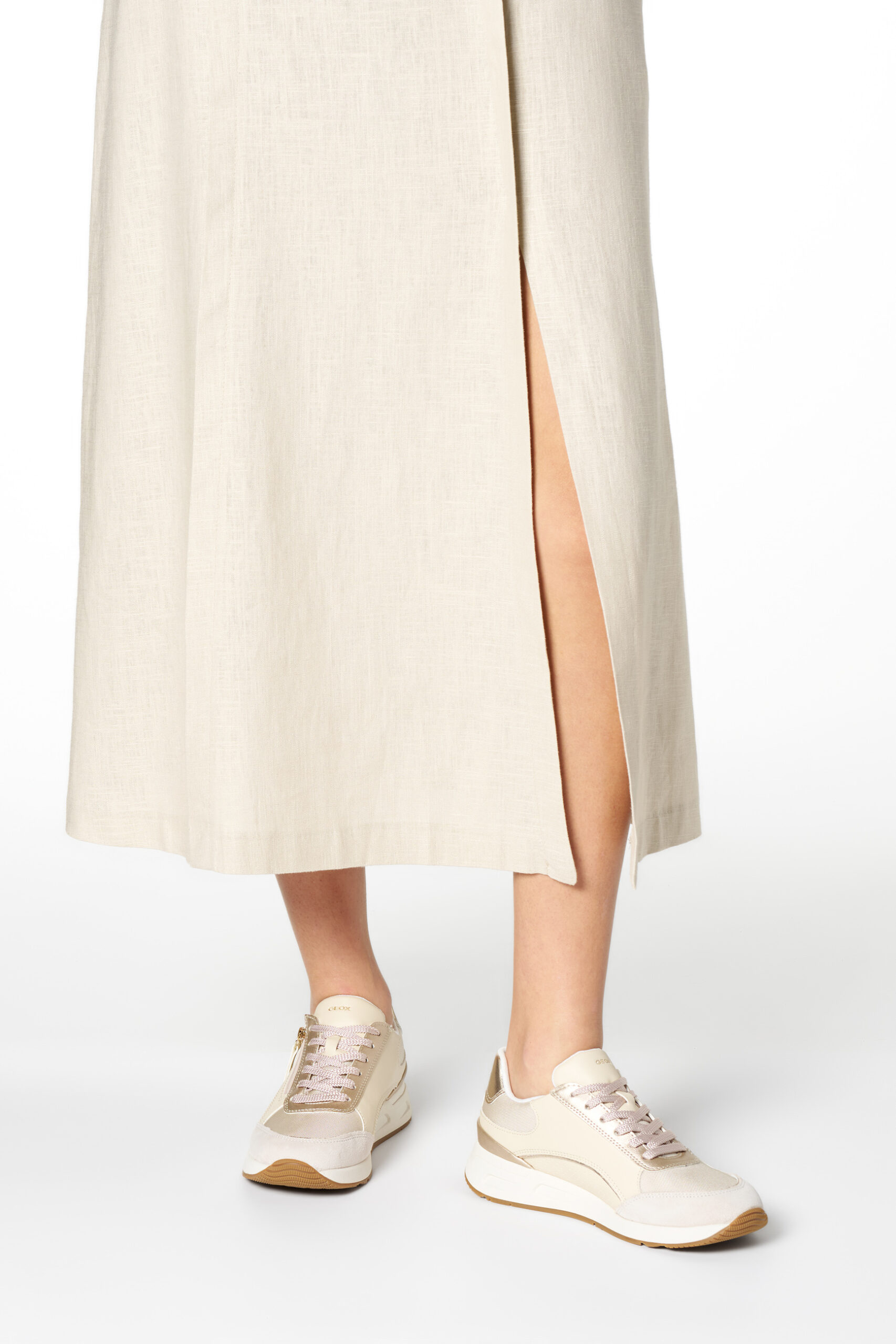 Geox Bulmya D65NQB 054AC C1S2L Μπεζ Γυναικεία Sneakers - Image 2